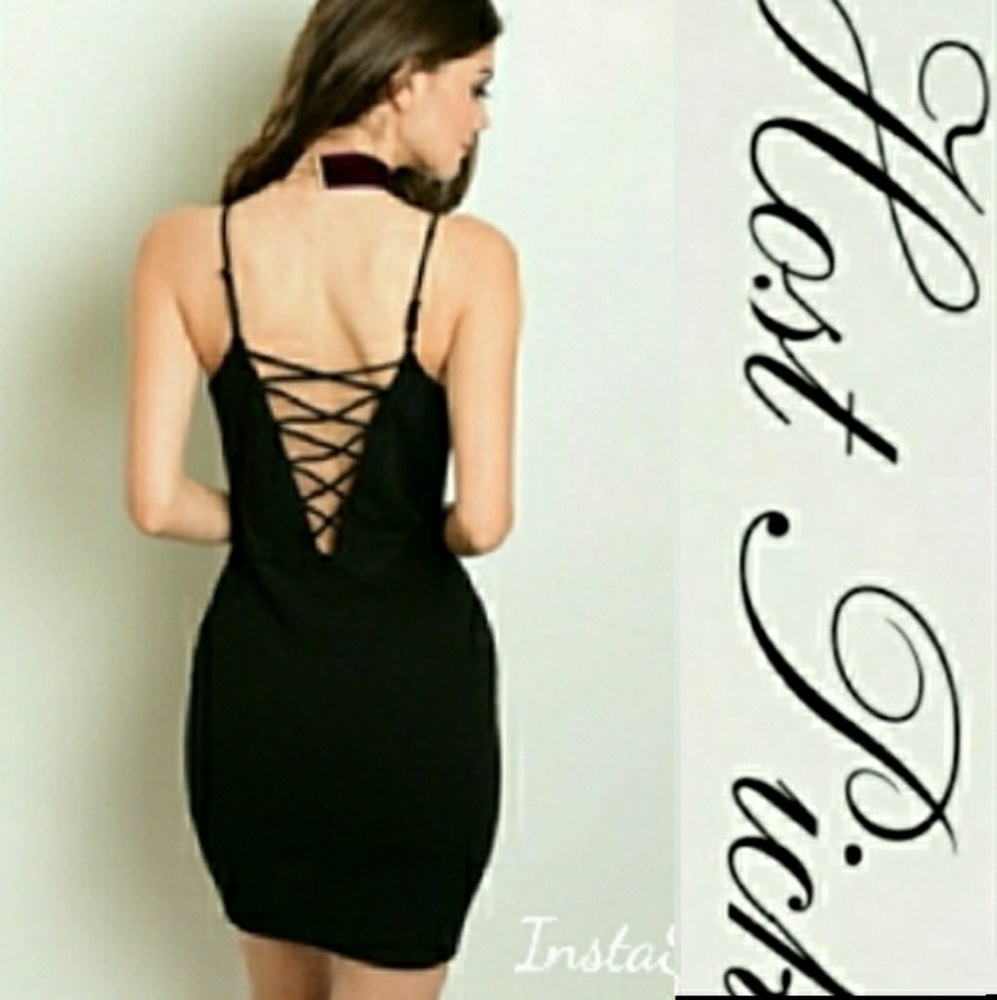 2X HP 2/27!!! Little Black Lace Up NWT - Picture 5 of 7